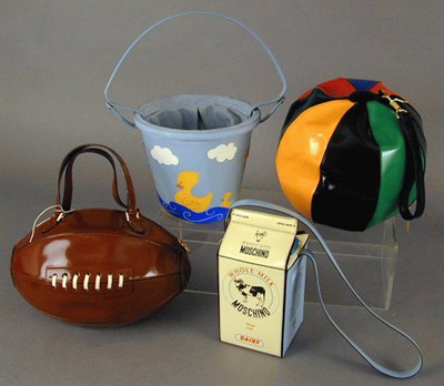 Lot 1121 - Four Moschino Novelty Bags Comprising a...