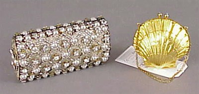 Lot 1106 - Two Evening Minaudieres The first a rounded...