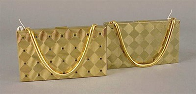 Lot 1084 - Two Evans Gold Tone Carryalls 1950s Each...