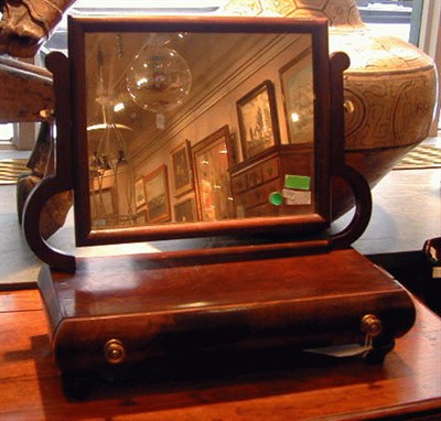 Lot 289 - Late Federal Mahogany Dressing Mirror The...