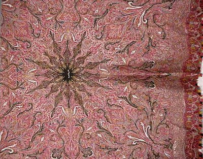 Lot 1172 - Square Kashmir Shawl Mid 19th century Woven...