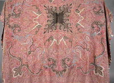Lot 1166 - Square Kashmir Shawl Early-mid 19th century...