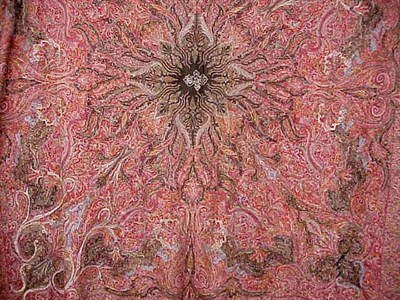 Lot 1165 - Square Kashmir Shawl Early/mid 19th century...