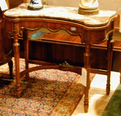 Lot 165 - Louis XVI Style Marble Top Mahogany Side Table