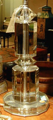 Lot 182 - Group of Five Colorless Glass Lamps