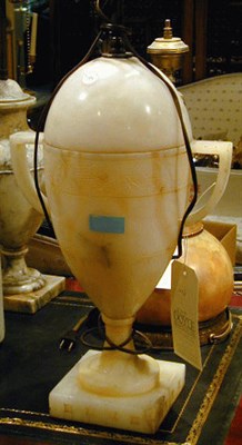 Lot 184 - Group of Six Alabaster Lamps