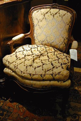Lot 198 - Pair of Louis XV Style Mahogany Upholstered...