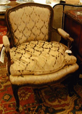 Lot 199 - Pair of Louis XV Style Mahogany Upholstered...