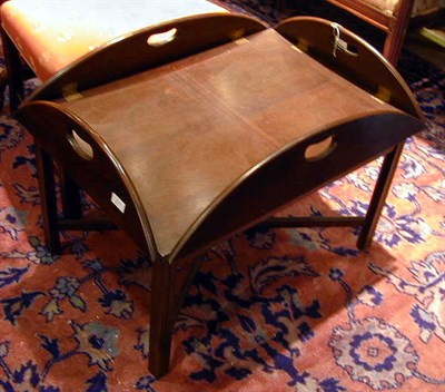 Lot 497 - Georgian Style Mahogany Butler's Tray on Stand