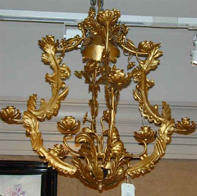 Lot 474 - Italian Rococo Style Gilt-Metal Eight-Light...