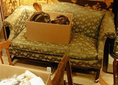 Lot 263 - Georgian Style Mahogany Upholstered Settee