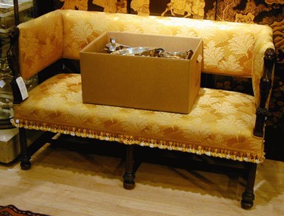 Lot 264 - Renaissance Style Walnut Upholstered Settee