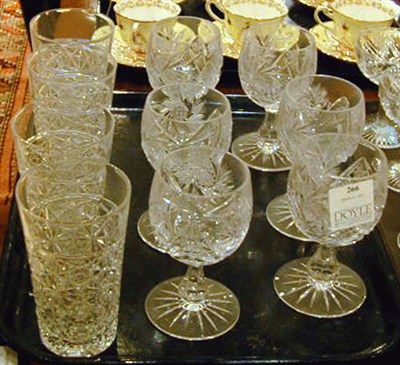 Lot 266 - Group of Colorless Glass Barware Approximately...