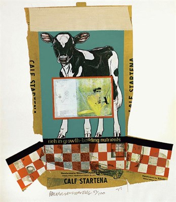 Lot 189 - Robert Rauschenberg CALF STARTENA; GOAT CHOW;...