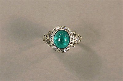 Lot 466 - Edwardian Style Emerald and Diamond Ring...
