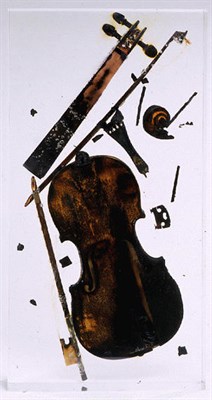 Lot 6 - Arman French, b. 1928 BURNED VIOLIN Sculpture...