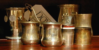 Lot 299 - Group of Sterling Silver Cups and Jiggers...