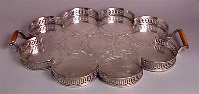 Lot 304 - Continental Silver Plated Lobed Gallery Tray