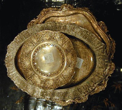 Lot 305 - Group of Five Silver Plated Trays