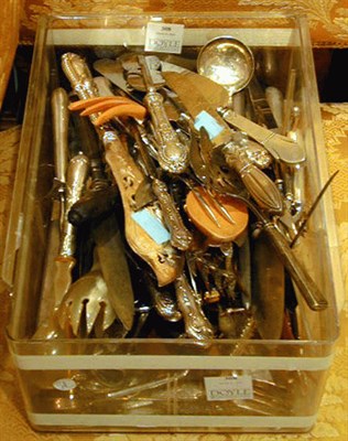 Lot 308 - Group of Silver Handled Serving Pieces...
