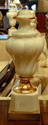 Lot 522 - Pair of White Porcelain Lamps