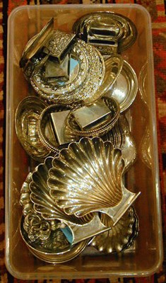 Lot 322 - Group of Sterling Silver Nut Dishes, Coasters,...