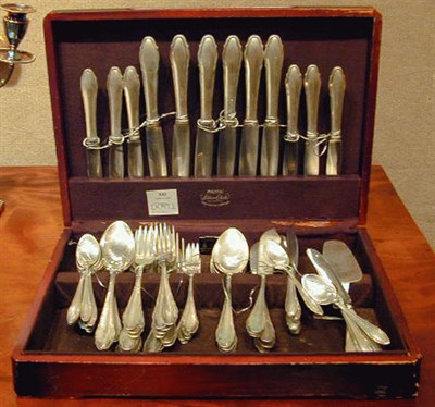 Lot 343 - Continental Sterling Flatware Service...