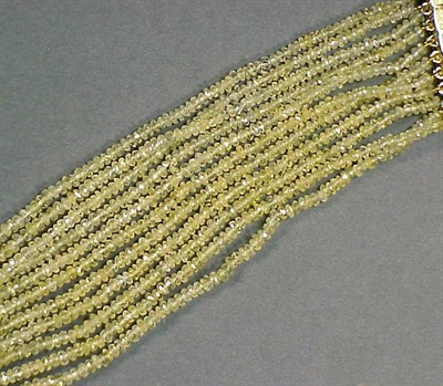 Lot 290 - Yellow Sapphire Bead Necklace Composed of...