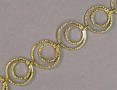 Lot 157 - Gold Circle Link Necklace 14 kt. yellow gold,...