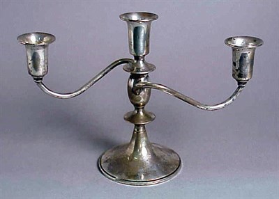 Lot 349 - Two Pairs of Sterling Silver Three-Light...