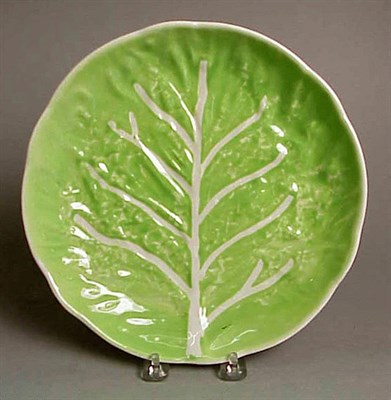 Lot 356 - Group of Cabbage Leaf Design Pottery...