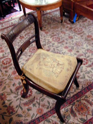 Lot 664 - Pair of Regency Style Brass-Inlaid Mahogany...