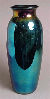 Lot 382 - Group of Six Art Glass Vases and a Lamp