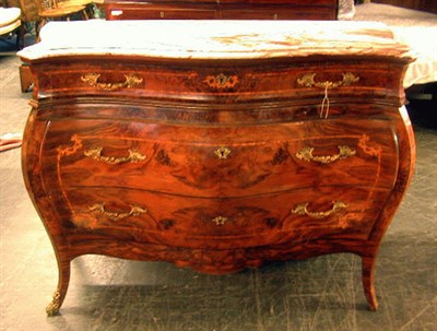 Lot 393 - Louis XV Style Marble Top Parquetry-Inlaid...