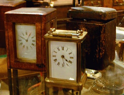 Lot 434 - Group of Three Brass Carriage Clocks