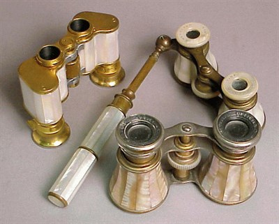 Lot 439 - Group of Six Pairs of Opera Glasses
