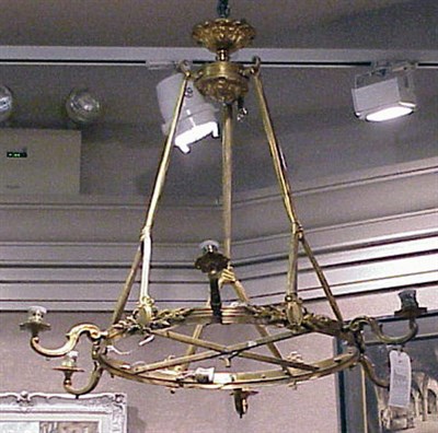 Lot 396 - Art Nouveau Style Gilt-Bronze Six-Light...