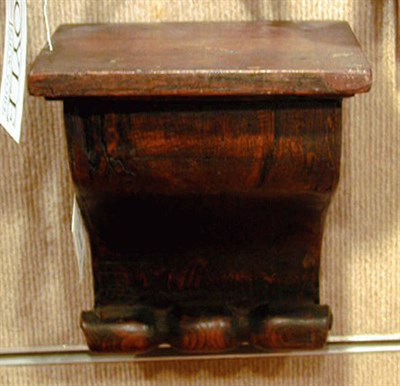 Lot 479 - Pair of Carved Oak Brackets