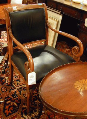 Lot 540 - Regency Style Mahogany Upholstered Armchair