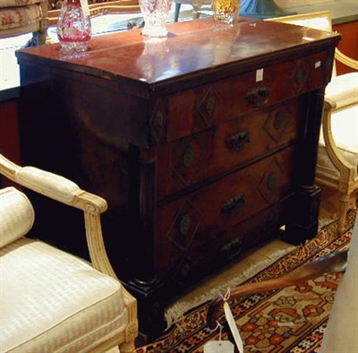 Lot 560 - Empire Style Mahogany Chest of Drawers