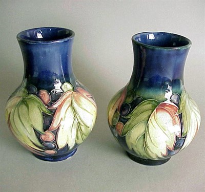 Lot 227 - Pair of Moorcroft Pottery Vases Each of...