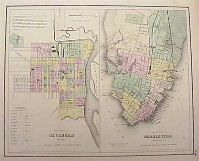 Lot 335 - [MAP] COLTON, J.H. The City of Savannah [and]...