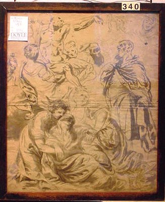 Lot 31 - Italian School 19th Century DEPOSITION, recto;...