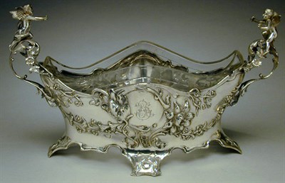 Lot 377 - Continental Silver and Glass Center Bowl The...