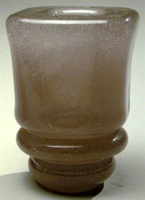 Lot 304 - Navarre Glass Vase Of square section, in gray...