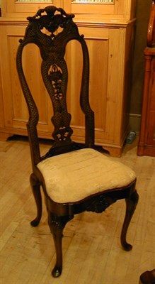 Lot 135 - Pair of Rococo Style Mahogany Side Chairs