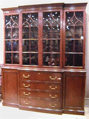 Lot 245 - George III Style Mahogany Bookcase Cabinet