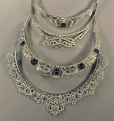 Lot 22 - Four Tiaras Comprising an Art Deco butterfly...