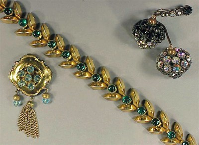 Lot 237 - Group of Schiaparelli Jewelry Comprising a...