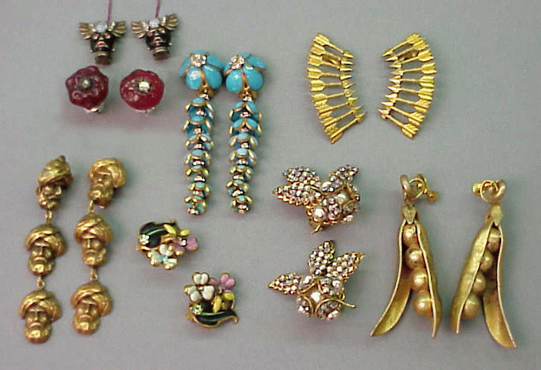 Lot 163 - Group of Eight Pairs of Earrings Comprising a...